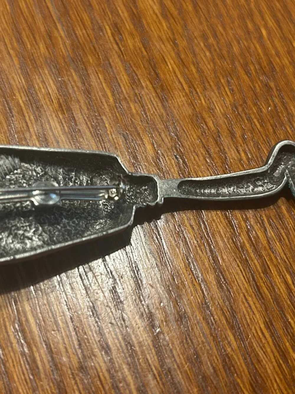 Vintage Pewter and Green Paint Tube Pin